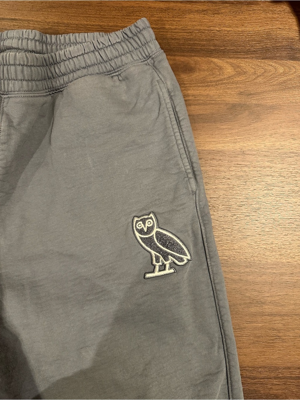 OVO Kids Gray Sweatpants with Owl Patch